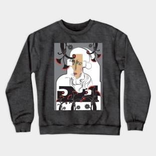 Nefertiti Lotus Garden Crewneck Sweatshirt